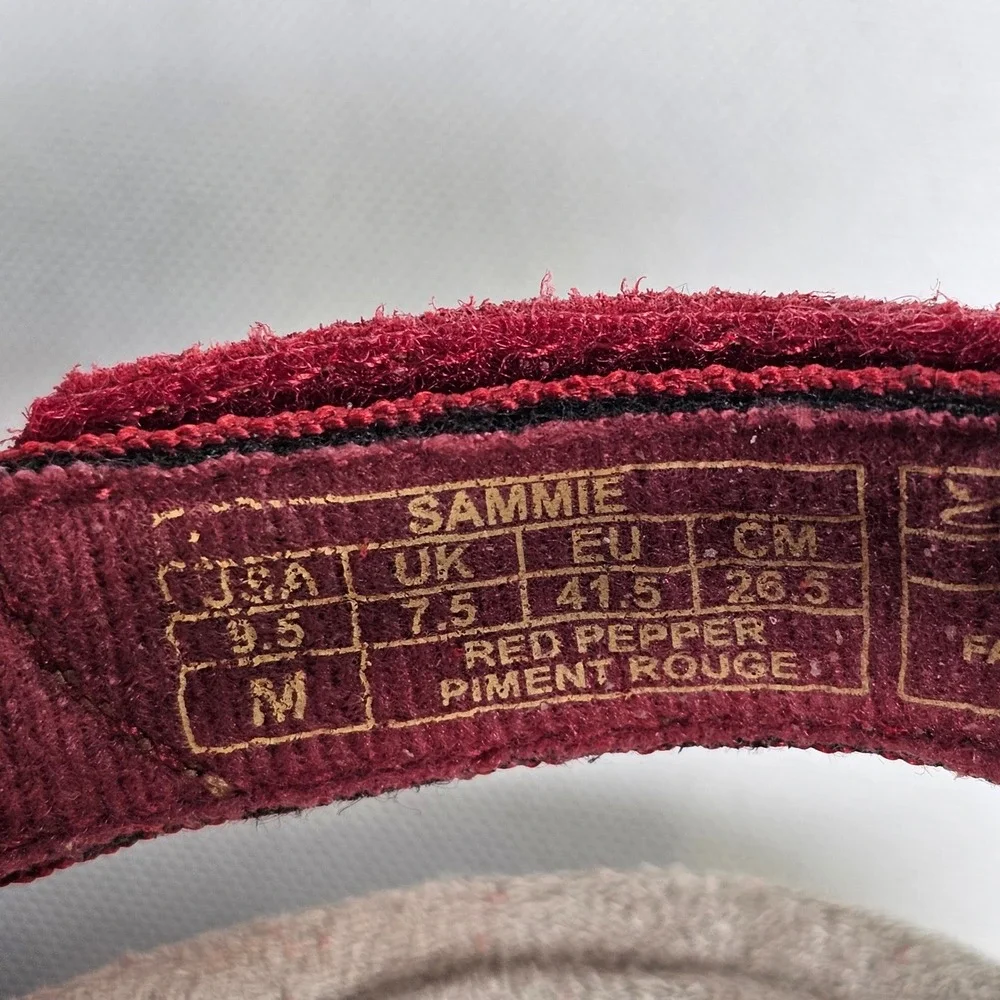 Earth Origins Sammie Red Pepper Suede Strappy Comfort Sport Sandals Womens 9.5 M